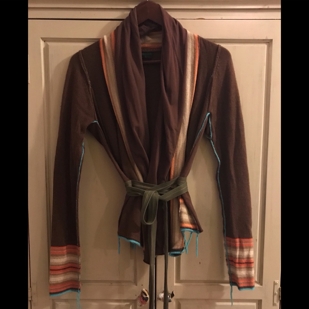 Wool wrap sweater